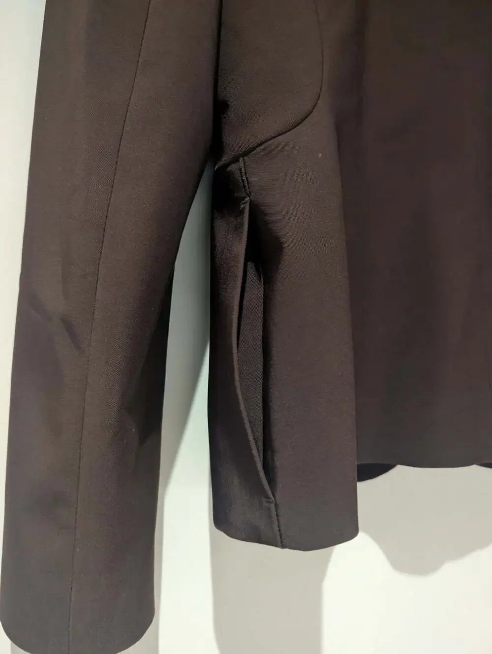 Prada Women's Brown Technical Fabric Blazer Jacket Size 40 - Picture 10 of 14
